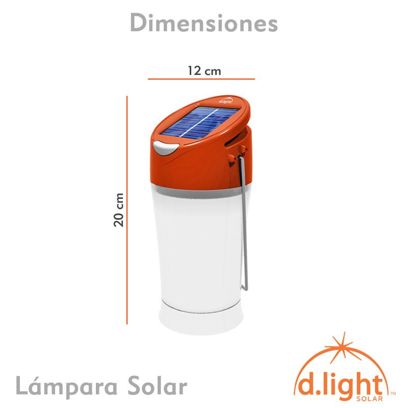 Lámpara linterna LED de recarga solar d´light