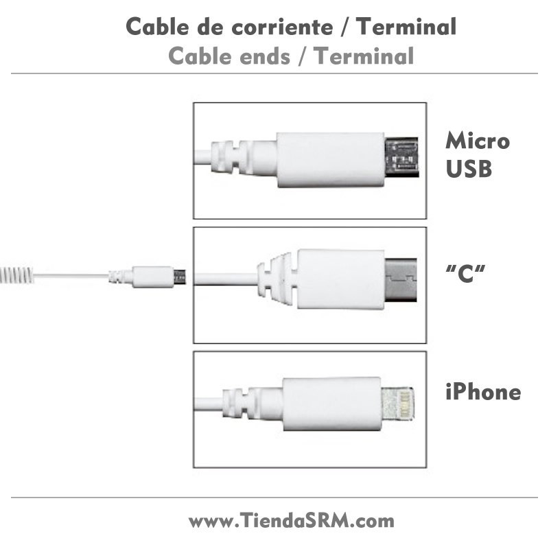 10 cables para alarma con cargador Android