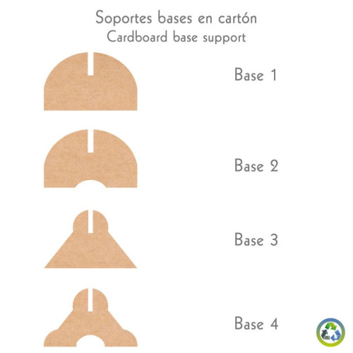 Base soporte de cartón para backings
