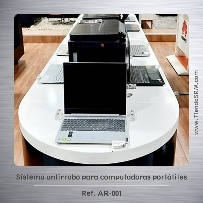 Anti-theft system for laptop computers.