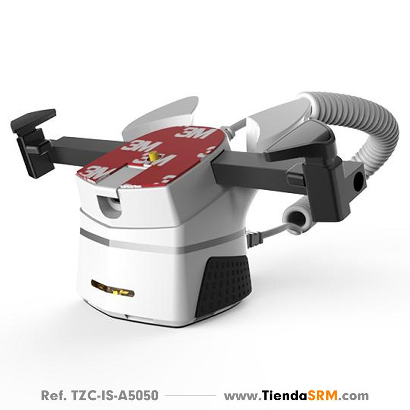 Alarm with stand and security clamp for tablets.