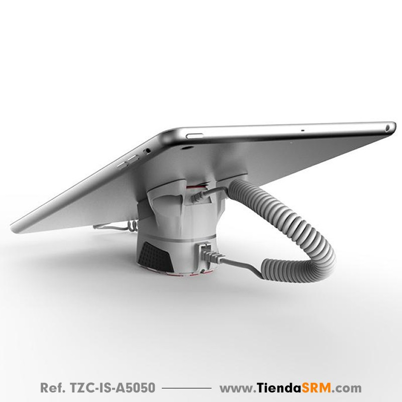Alarm with stand and security clamp for tablets.