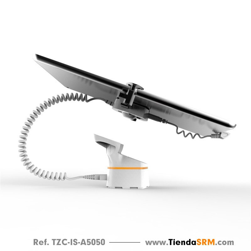 Alarm with stand and security clamp for tablets.