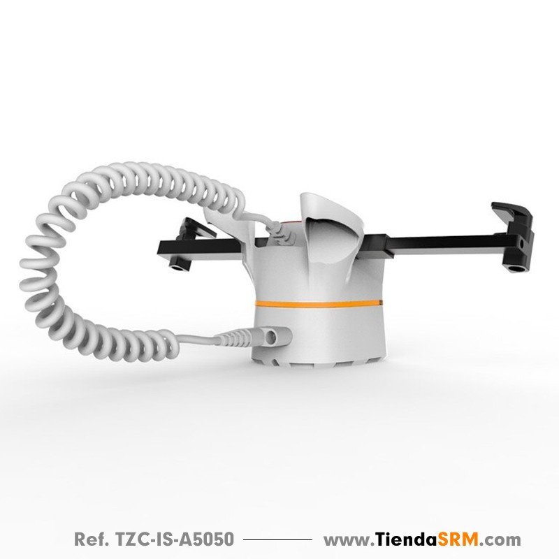 Alarm with stand and security clamp for tablets.