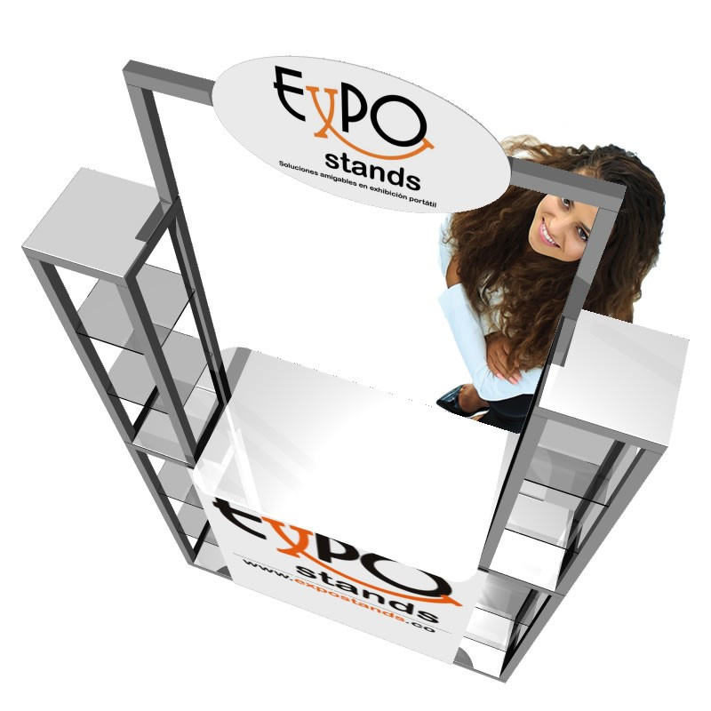 Combi Stand Ref. ES-CS-21 Counter con repisa doble