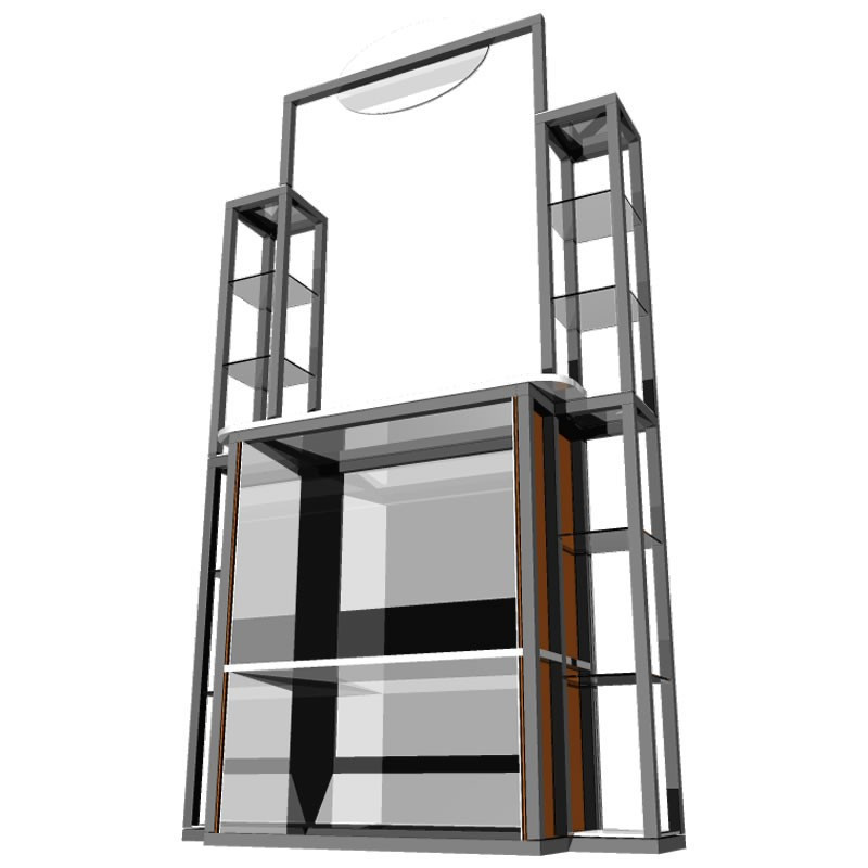 Combi Stand Ref. ES-CS-21 Counter con repisa doble