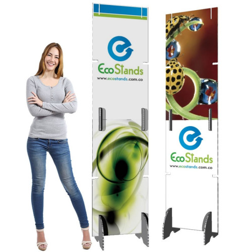 Backing publicitario de cartón modular Eco Stand de 50x200 cm
