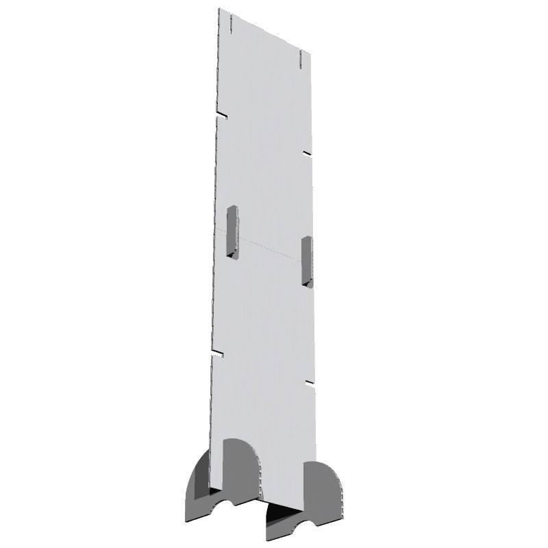 Backing publicitario de cartón modular Eco Stand de 50x200 cm