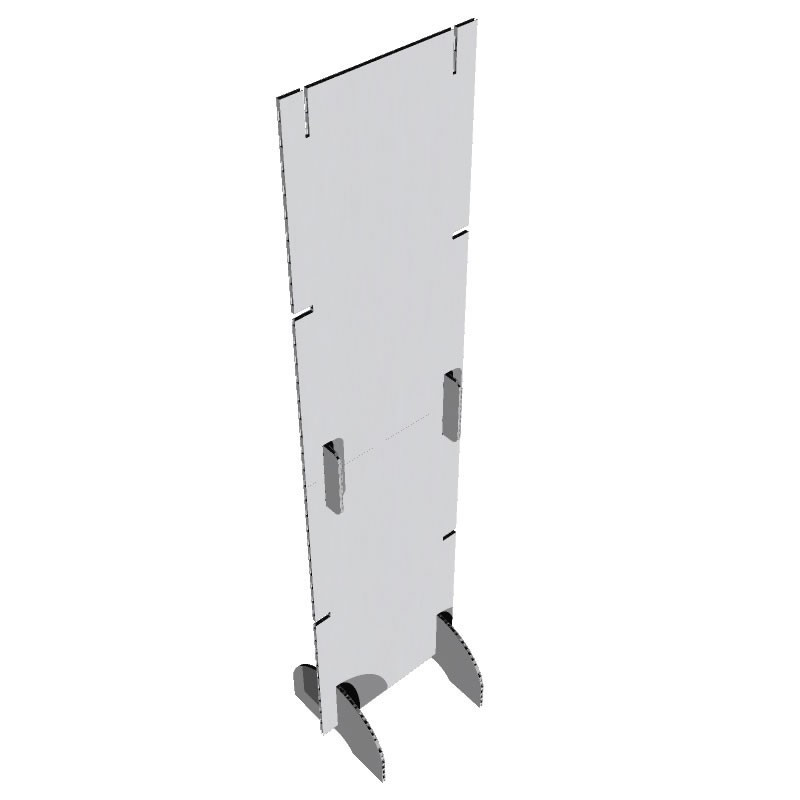 Backing publicitario de cartón modular Eco Stand de 50x200 cm