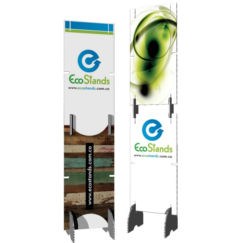 Backing publicitario de cartón modular Eco Stand de 50x200 cm