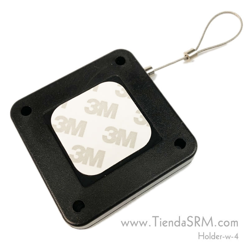 Retractable adjustable security cable with wire.