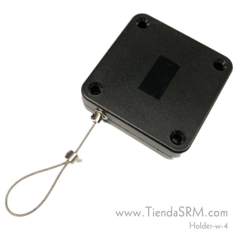 Retractable adjustable security cable with wire.