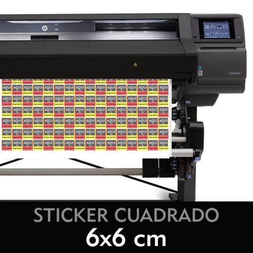 Adhesive labels - square 6x6 cm