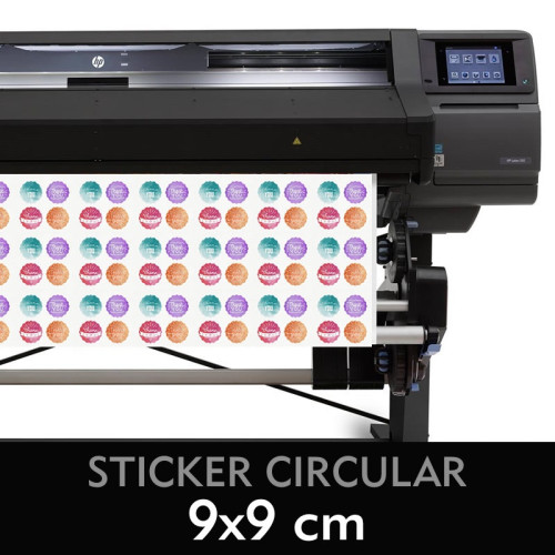 Adhesive labels - circular 9x9 cm