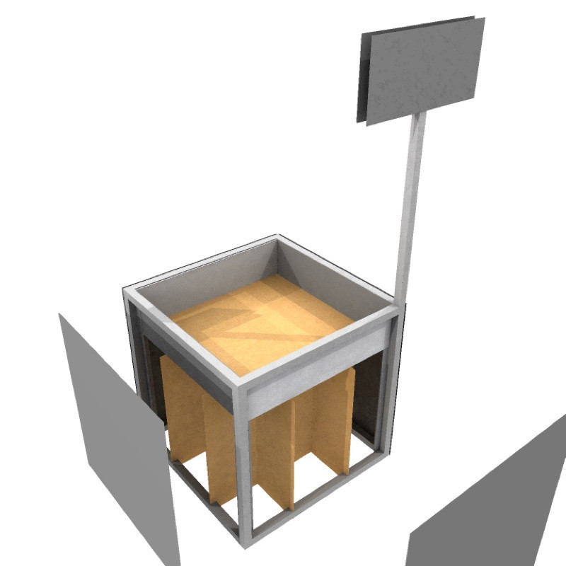 Waste Bin / Trash Pop Display 60x60x75