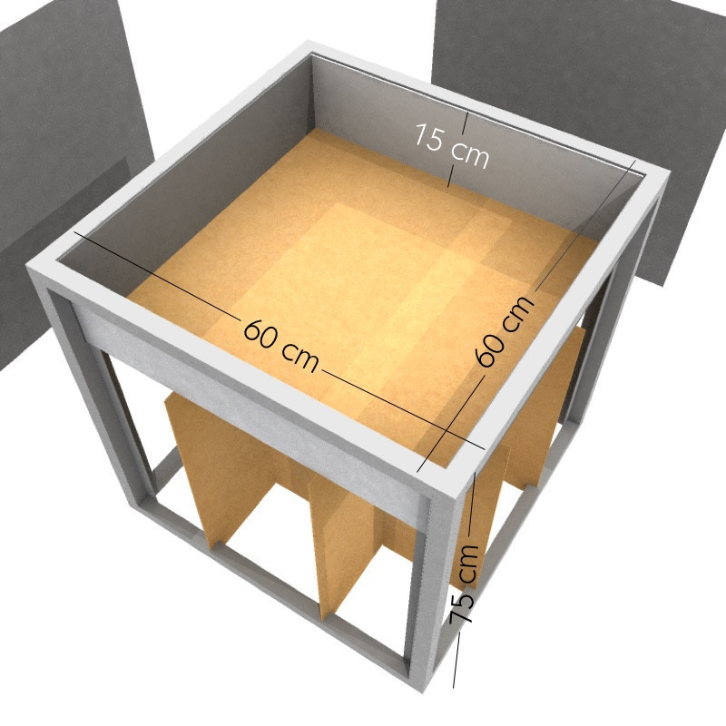 Botadero / basurero Pop Display 60x60x75