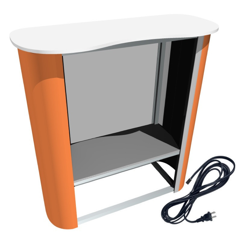 Counter retro iluminado / backlit de 90x40 cm
