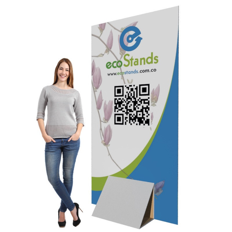 Cardboard advertising backing with triangular support 100x200 cm