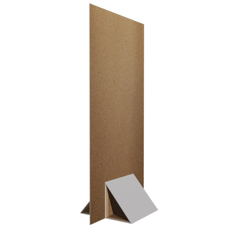 Cardboard advertising backing with triangular support 100x200 cm