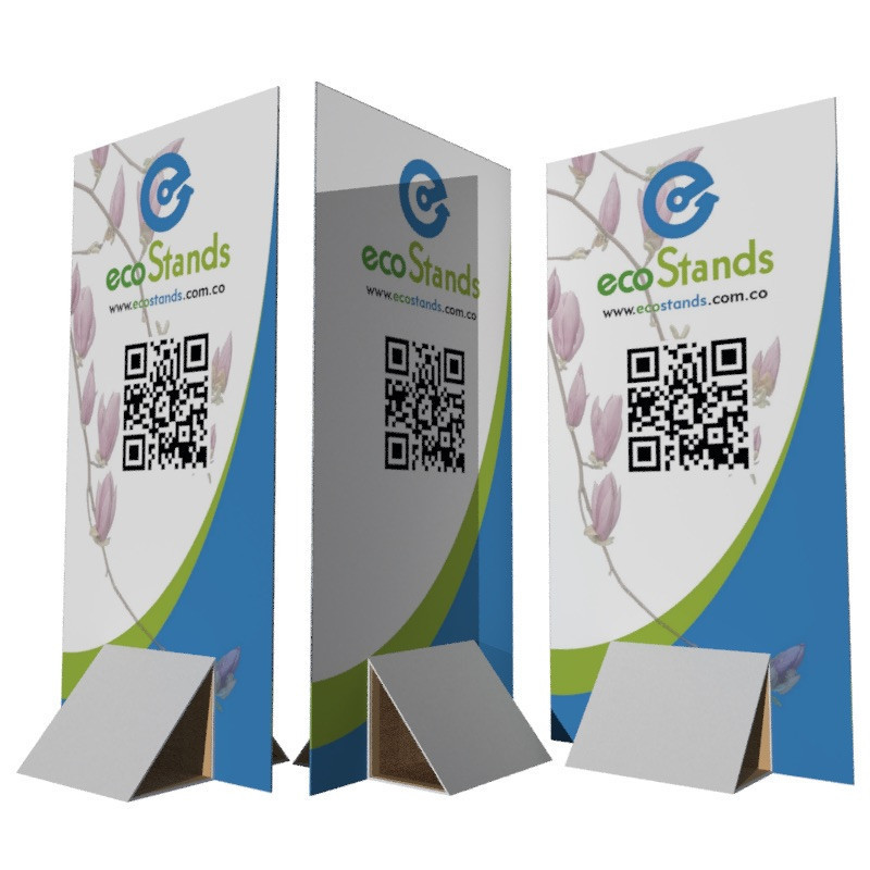 Cardboard advertising backing with triangular support 100x200 cm