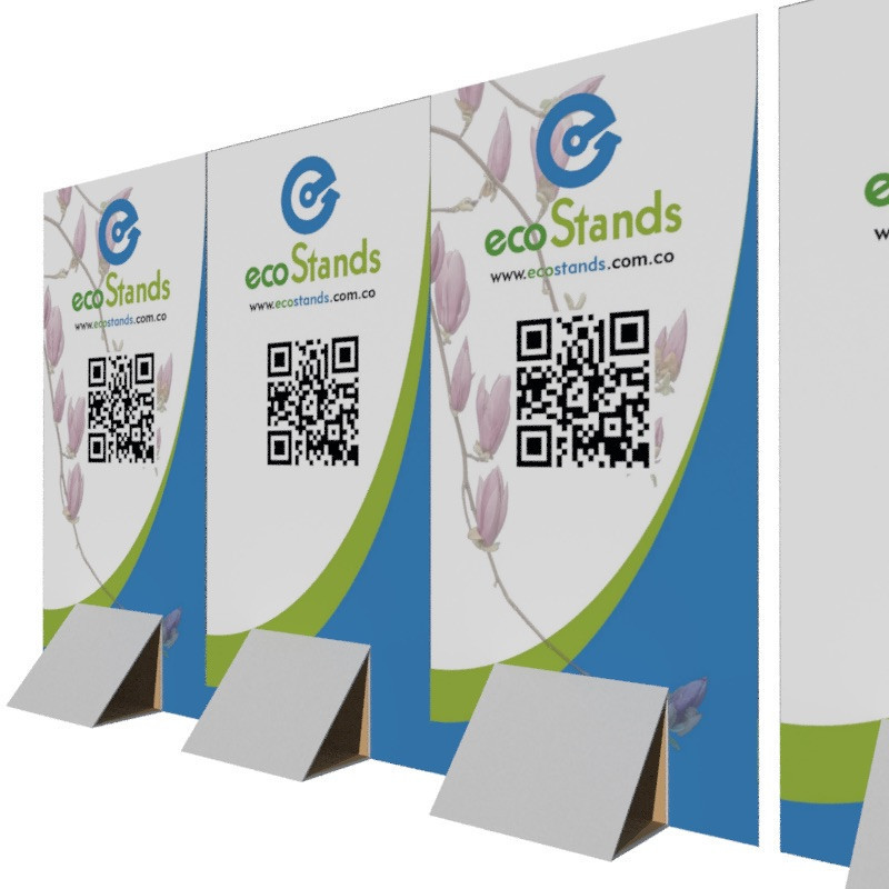 Cardboard advertising backing with triangular support 100x200 cm