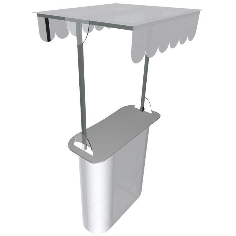 Mesa o Counter portátil con techo