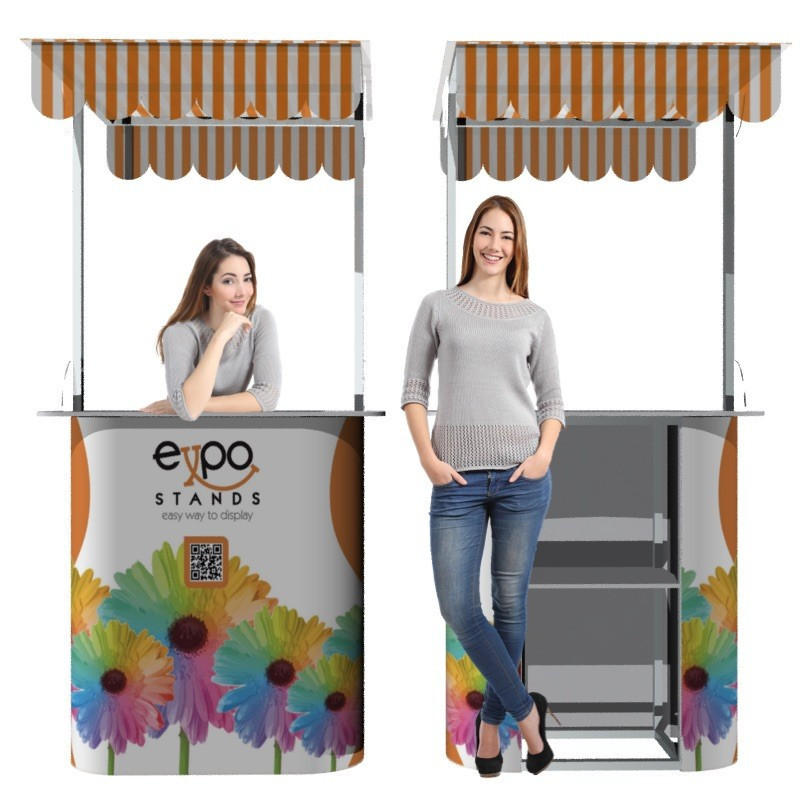 Mesa o Counter portátil con techo