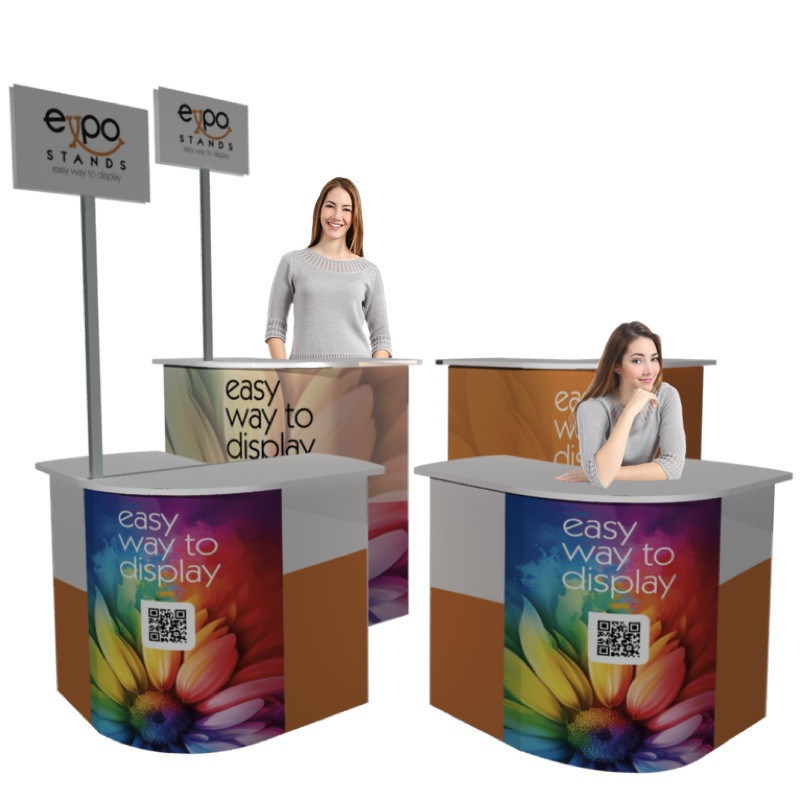 ExpoStads - Counter en L de 80x80 cm