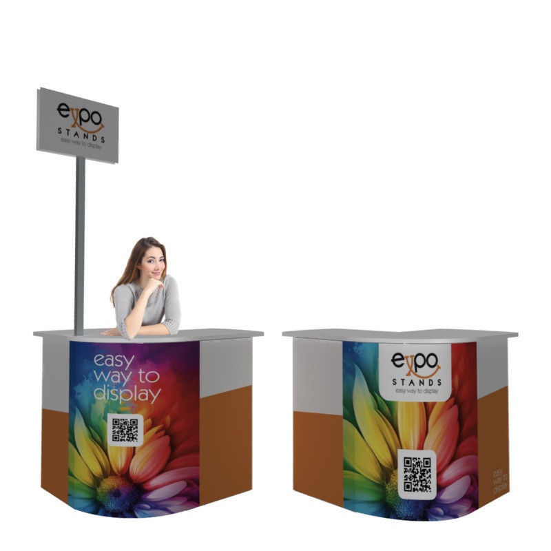 ExpoStads - Counter en L de 80x80 cm