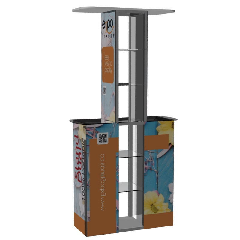 Stand Módulo de atención doble con mostrador central
