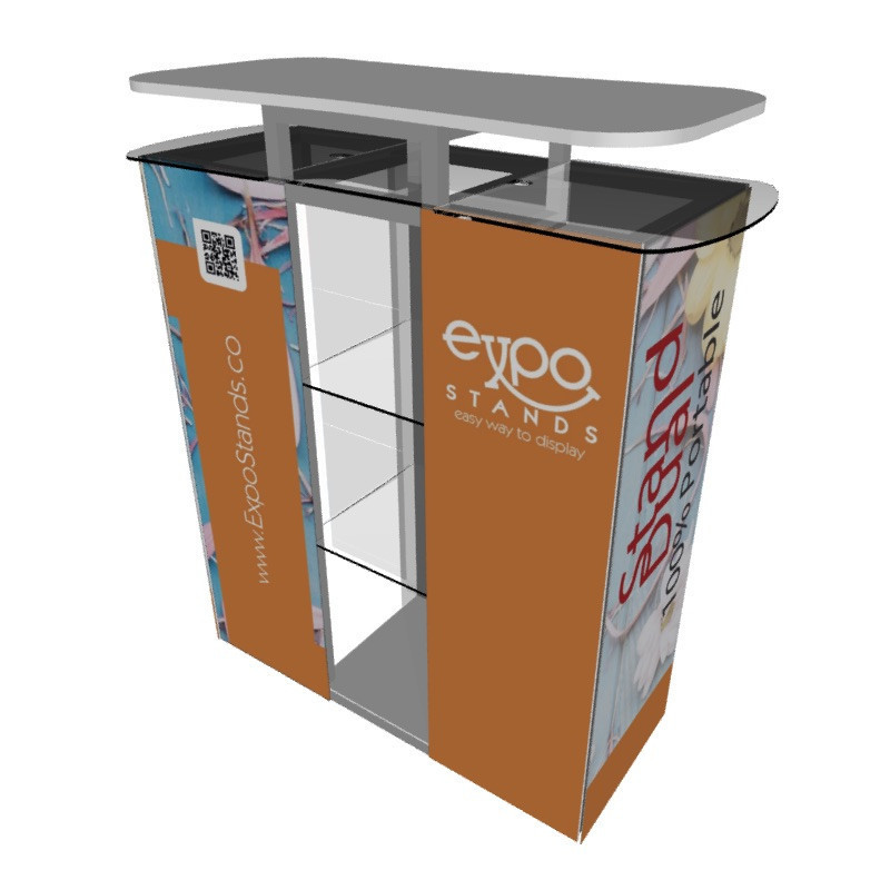 Stand Módulo de atención doble con mostrador central