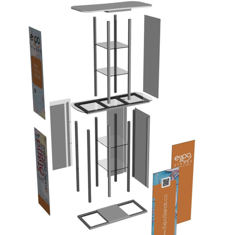 Stand Módulo de atención doble con mostrador central
