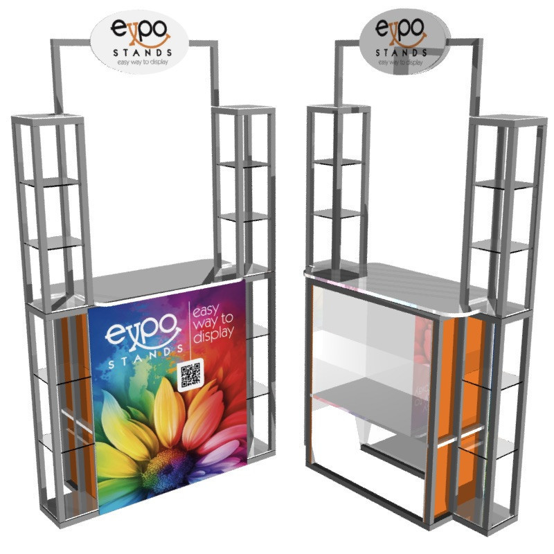 Combi Stand Ref. ES-CS-21 Counter con repisa doble