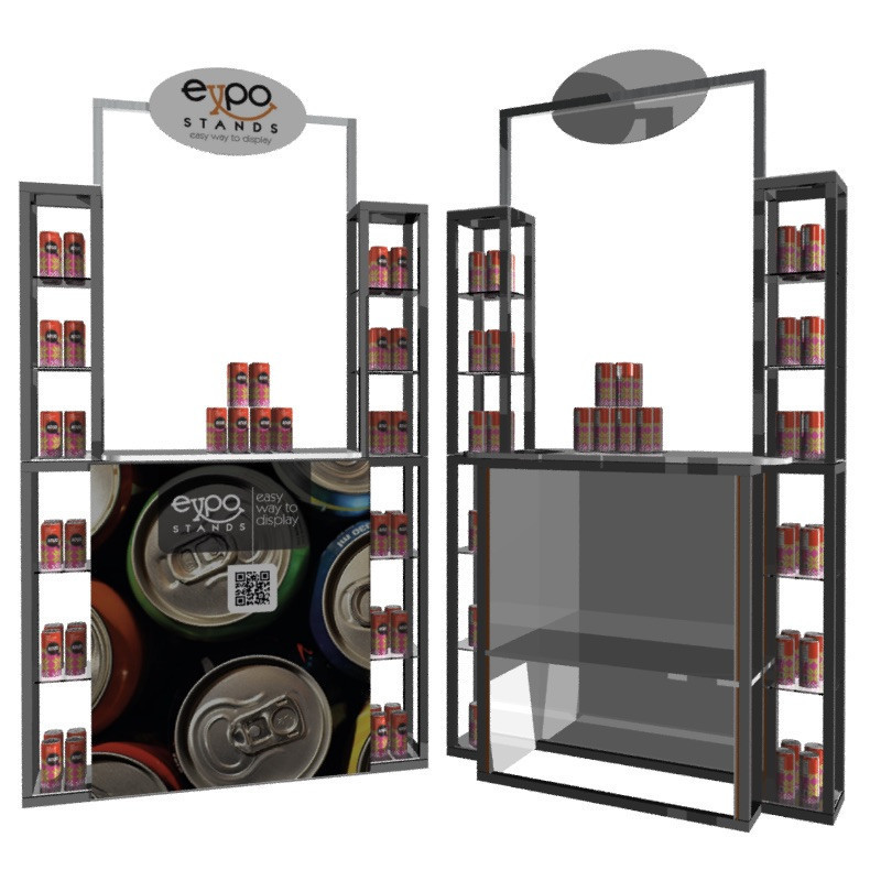 Combi Stand Ref. ES-CS-21 Counter con repisa doble