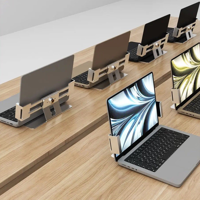 Anti-theft stand for laptops