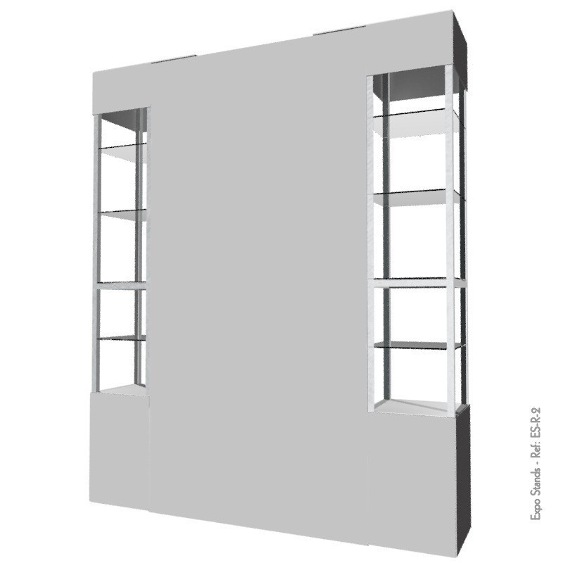 Expo Stands - Double Shelf Display with Backing