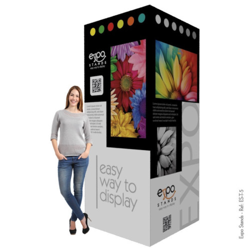 Portable advertising cube totem
