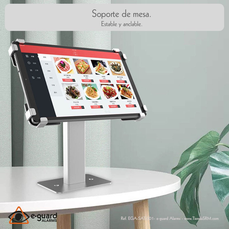 Anti-theft tablet stand for table