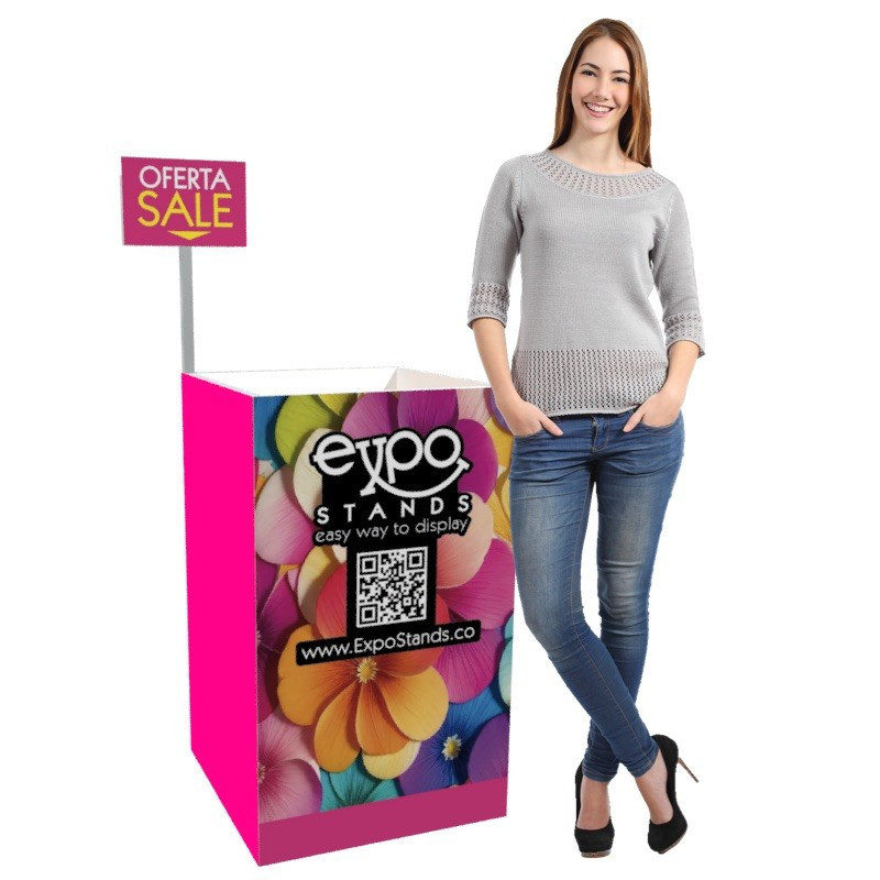 Waste Bin / Trash Pop Display 60x60x75