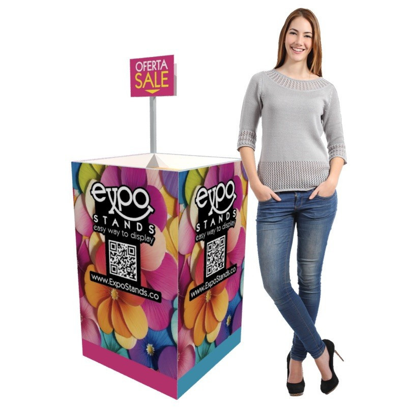 Waste Bin / Trash Pop Display 60x60x75