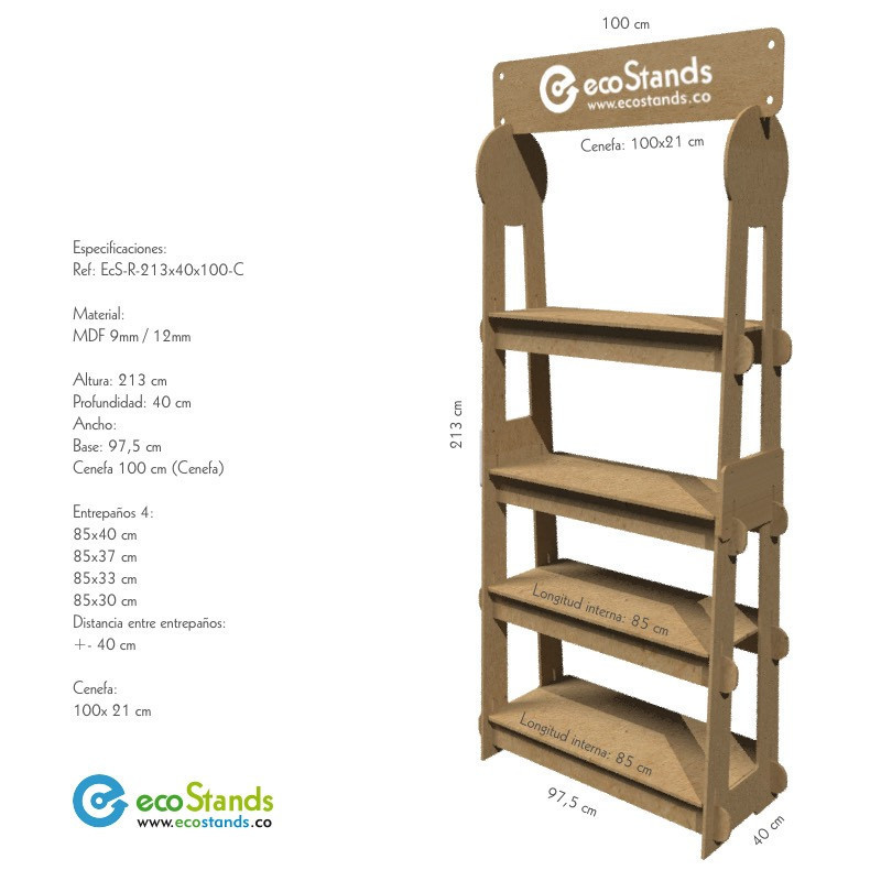 Tiered MDF Display Shelf
