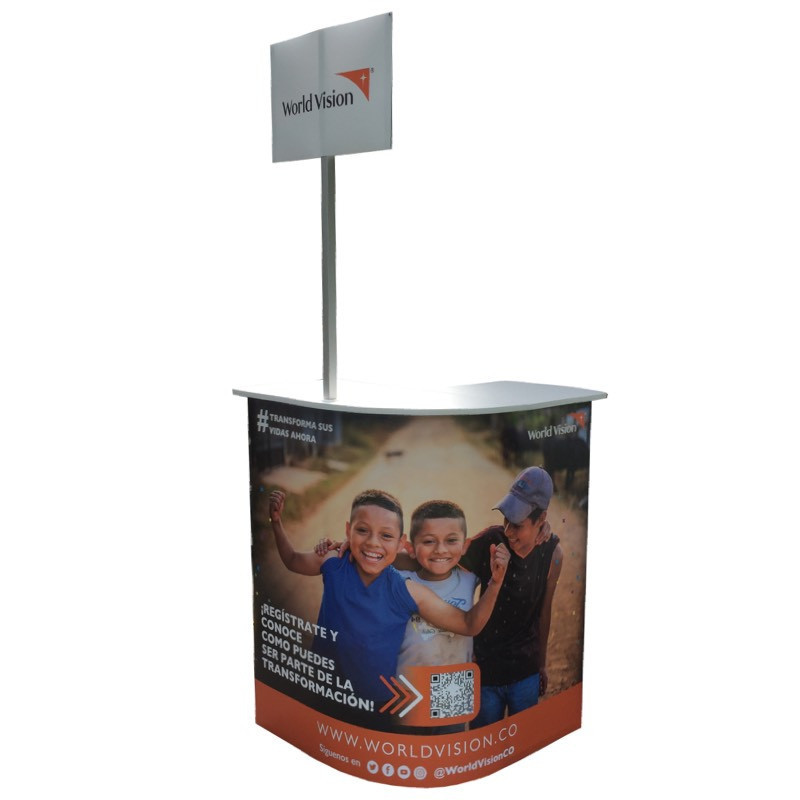 ExpoStads - Counter en L de 80x80 cm