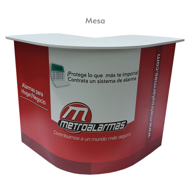 ExpoStads - Counter en L de 80x80 cm
