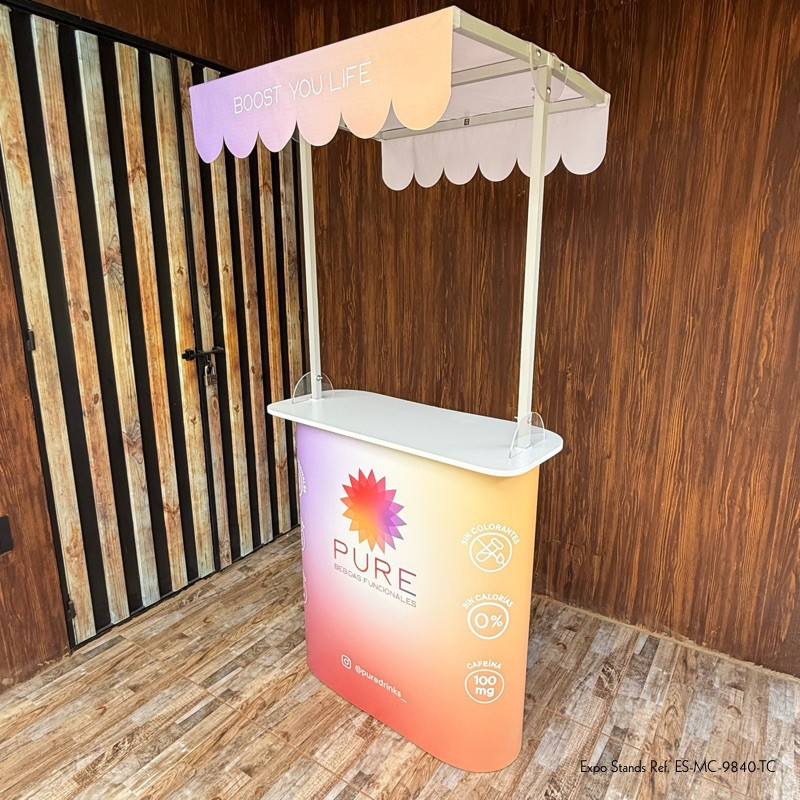 Mesa o Counter portátil con techo