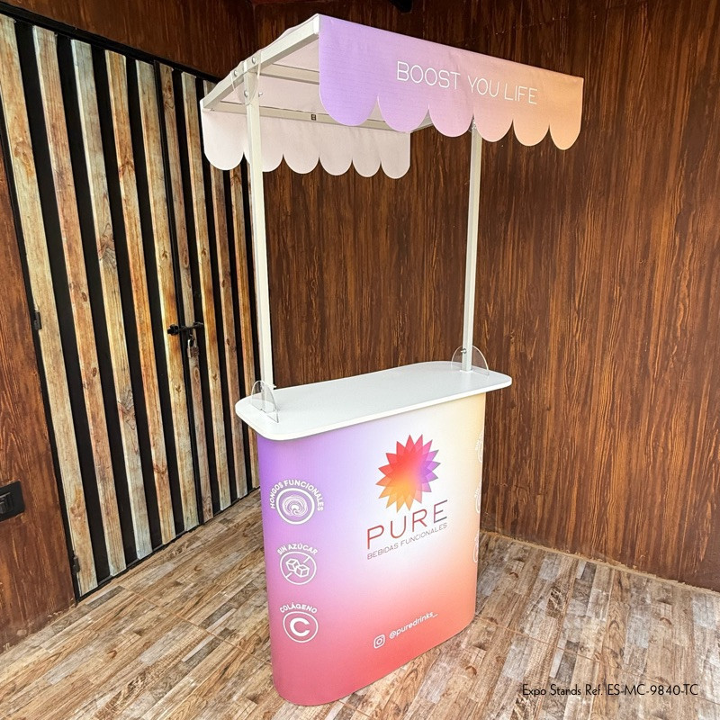 Mesa o Counter portátil con techo