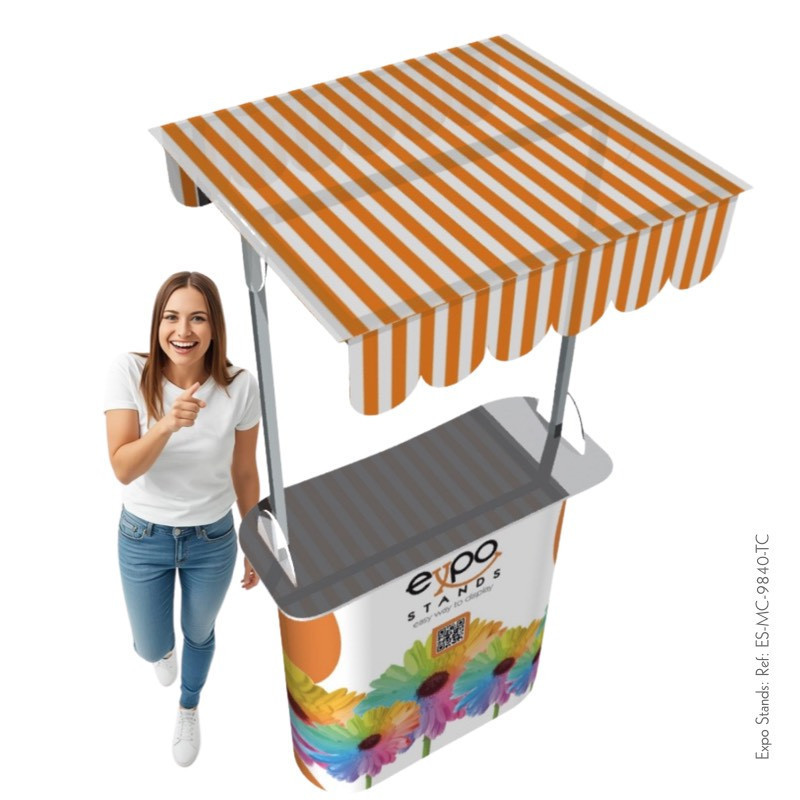 Mesa o Counter portátil con techo