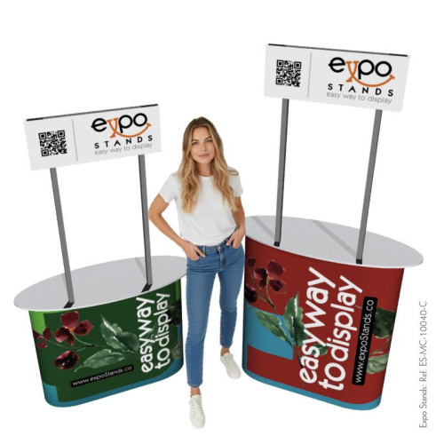 ExpoStands - Mesa o Counter de 100x40 cm con Cenefa