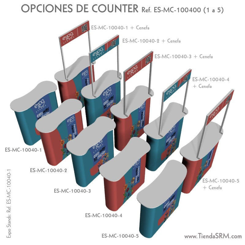 Counter  de100x40 opción cenefa