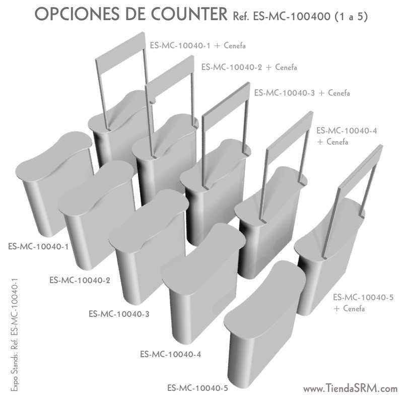 Counter  de100x40 opción cenefa