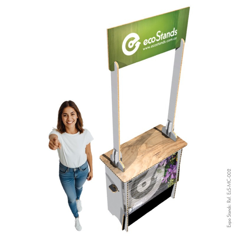Mesa y counter de cartón Eco Stand 95x40